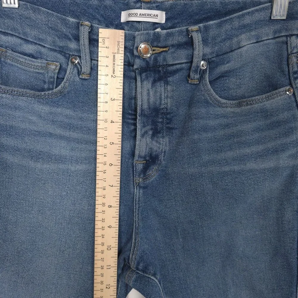 GOOD‎ AMERICAN Good Curve Skinny Jeans Blue Size 6/28 Stretch Denim GCSKC127T - Picture 5 of 13